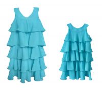 Одинаковые платья для мамы и дочки "Морской бриз", комплект