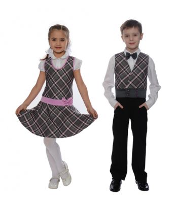 Школьный сарафан "Ангельские умнички" — нарядные детские платья для девочек | Интернет-магазин платьев для девочек «12 кг Счастья»