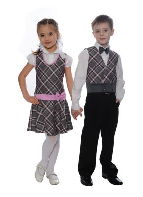 Школьный жилет и бабочка "Ангельские умнички" — нарядные детские платья для девочек | Интернет-магазин платьев для девочек «12 кг Счастья»