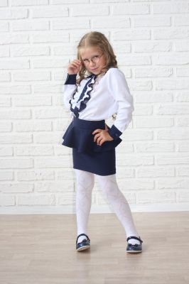 Школьные блузка и юбка "Каролина" — нарядные детские платья для девочек | Интернет-магазин платьев для девочек «12 кг Счастья»