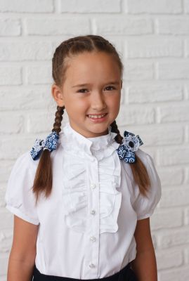 Школьная блузка 8 — нарядные детские платья для девочек | Интернет-магазин платьев для девочек «12 кг Счастья»